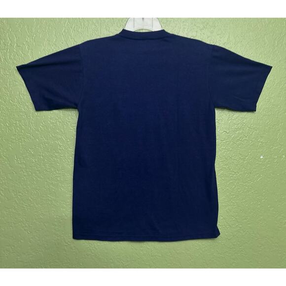 Jerzees VTG 1987 A&B Pipe & Supply Navy Blue 100% Cotton Shirt Men’s Size M - Picture 2 of 4